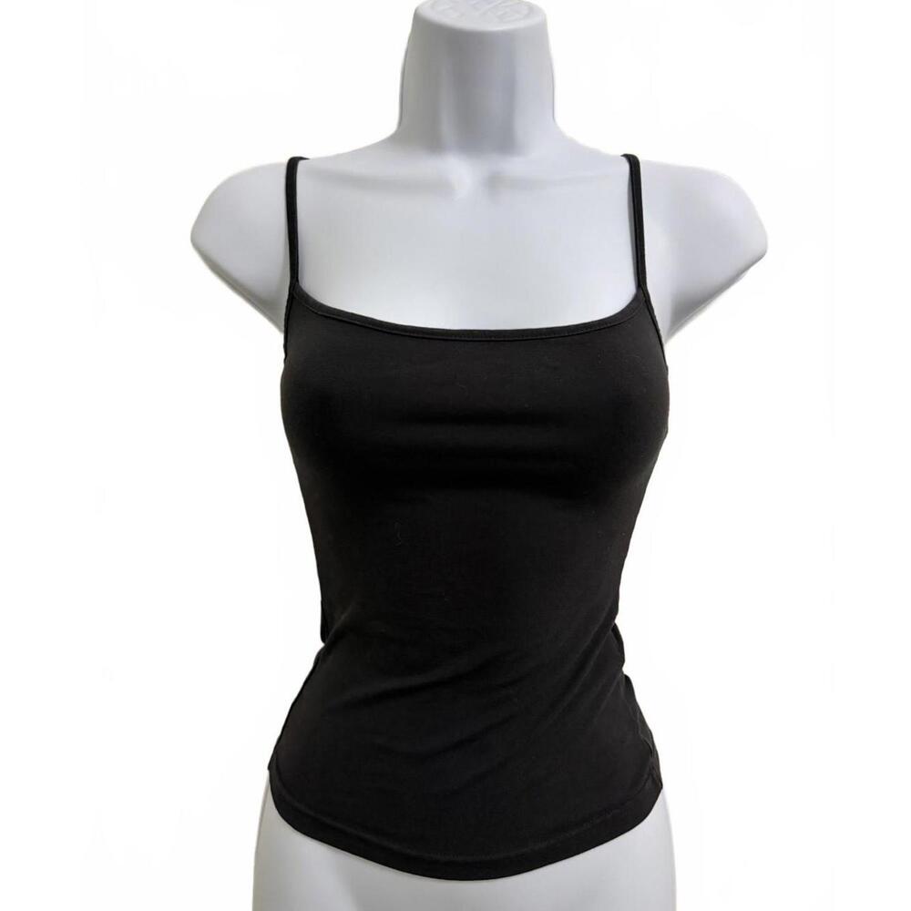 (SOLD) WEEKDAY Spaghetti Strap Tank Top in Black (X-SMALL)
